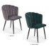Szczegółowe zdjęcie nr 5 produktu Zielone krzesło tapicerowane muszelka - Holix 