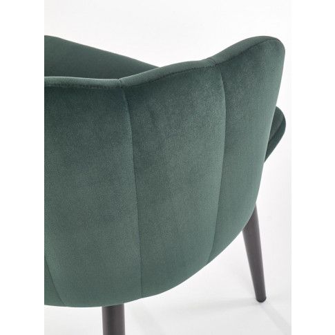 Szczegółowe zdjęcie nr 10 produktu Zielone krzesło tapicerowane muszelka - Holix 