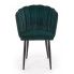 Szczegółowe zdjęcie nr 6 produktu Zielone krzesło tapicerowane muszelka - Holix 