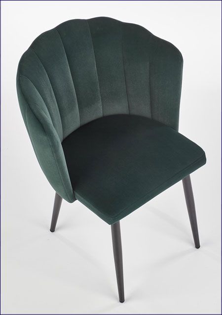 Produkt Zielone krzesło tapicerowane muszelka - Holix  - zdjęcie numer 2