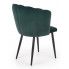 Szczegółowe zdjęcie nr 8 produktu Zielone krzesło tapicerowane muszelka - Holix 