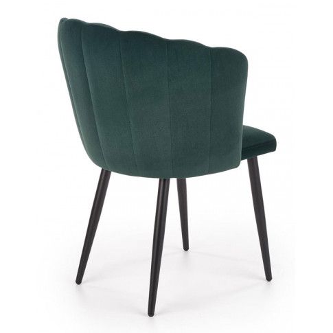 Szczegółowe zdjęcie nr 8 produktu Zielone krzesło tapicerowane muszelka - Holix 