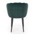 Szczegółowe zdjęcie nr 9 produktu Zielone krzesło tapicerowane muszelka - Holix 