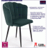 Fotografia Zielone krzesło tapicerowane muszelka - Holix  z kategorii Krzesła welurowe