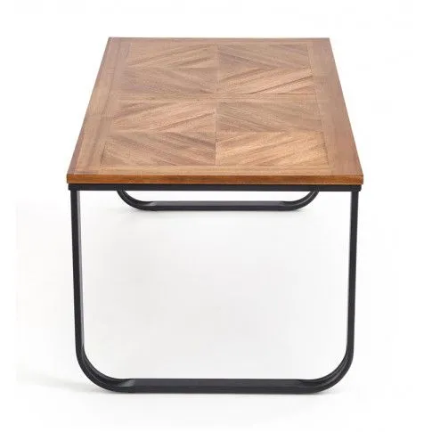 Szczegółowe zdjęcie nr 4 produktu Prostokątna industrialna ława loft - Mamba - Orzech