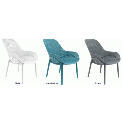 Szczegółowe zdjęcie nr 4 produktu Ażurowe krzesło Otri - niebieskie