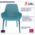 Fotografia Ażurowe krzesło Vuppi - niebieskie z kategorii Krzesła
