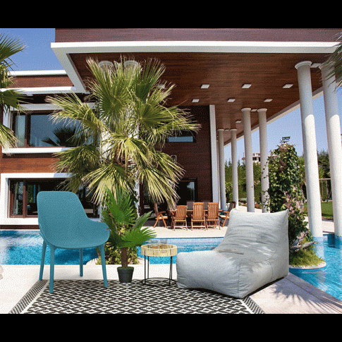 Zdjęcie ażurowe krzesło Otri - niebieskie | Edinos.pl