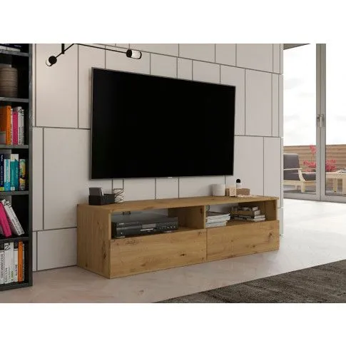 Szczegółowe zdjęcie nr 4 produktu Nowoczesna szafka rtv Favero 3X - dąb artisan