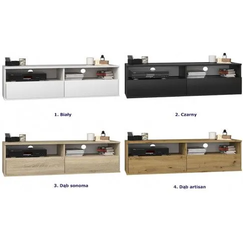 Szczegółowe zdjęcie nr 5 produktu Nowoczesna szafka rtv Favero 3X - dąb sonoma