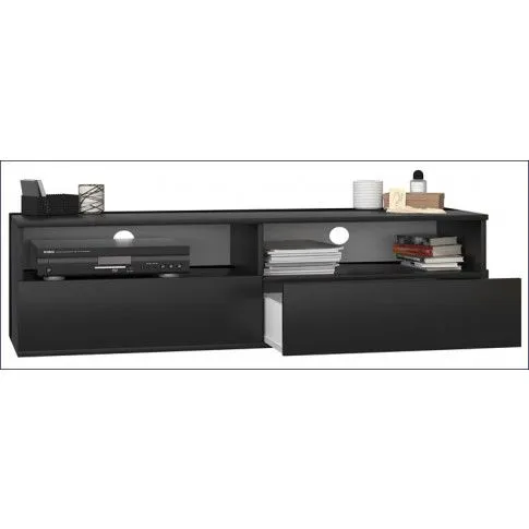 Zdjęcie szafka rtv do salonu Favero 3X - czarny mat | Edinos.pl