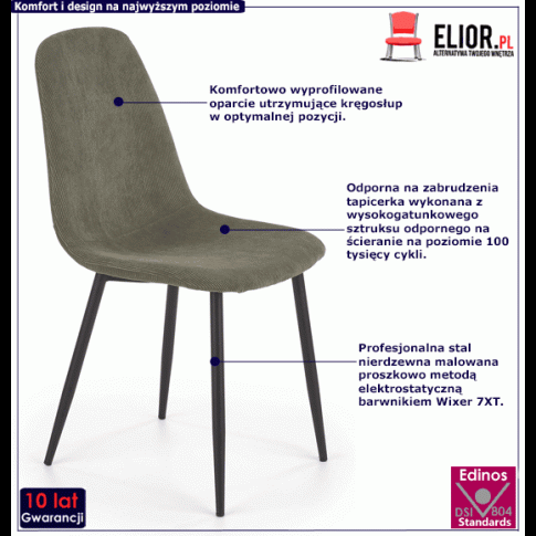 Fotografia Loftowe krzesło Mavo - zielony z kategorii Strona główna