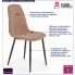 Fotografia Stylowe krzesło Semi - beżowe z kategorii Krzesła metalowe