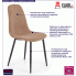 Fotografia Stylowe krzesło Mavo - beżowe z kategorii Krzesła metalowe