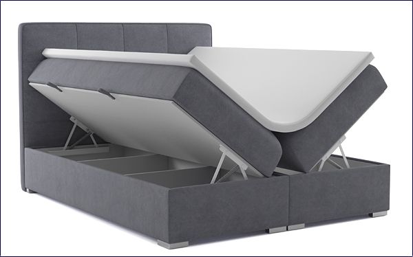 Dwuosobowe łóżko z pojemnikiem na pościel 120x200 Nubis