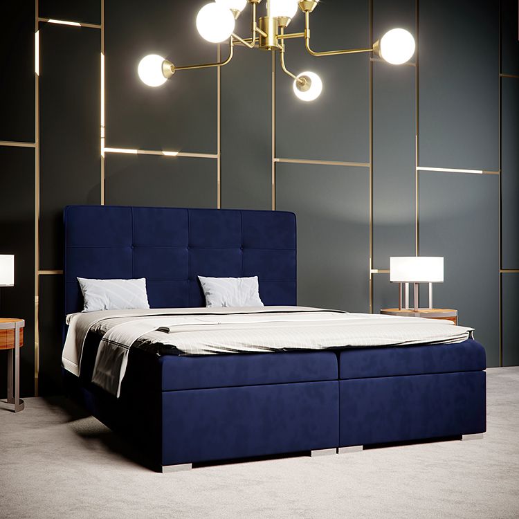 Podwójne łóżko kontynentalne tapicerowane 140x200 Nubis