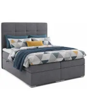 Dwuosobowe łóżko boxspring Monti 160x200 - 32 kolory w sklepie Edinos.pl