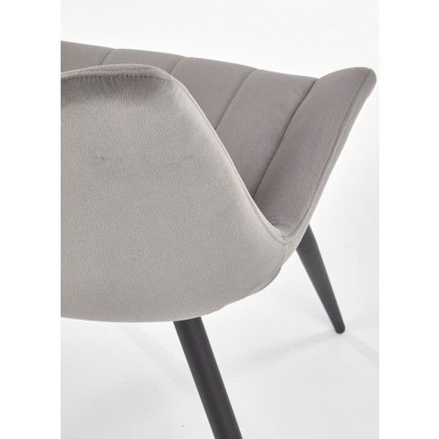 Szczegółowe zdjęcie nr 11 produktu Eleganckie krzesło do salonu Debi - popiel