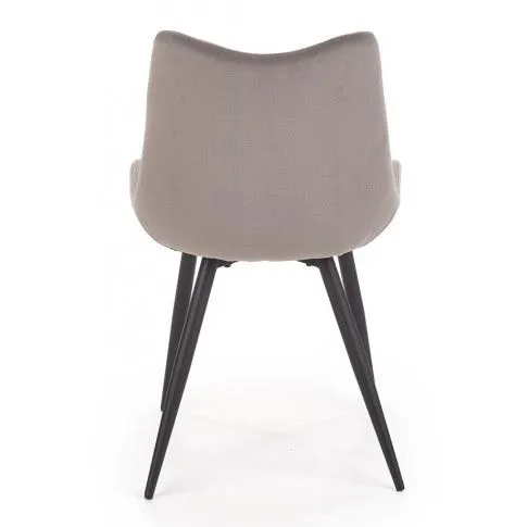 Szczegółowe zdjęcie nr 9 produktu Popielate eleganckie krzesło pikowane - Debi