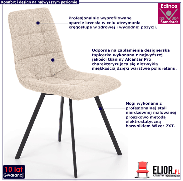 Produkt Industrialne krzesło Travel - beżowy