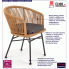 Fotografia Krzesło rattanowe do salonu Valeria z kategorii Pozostałe krzesła