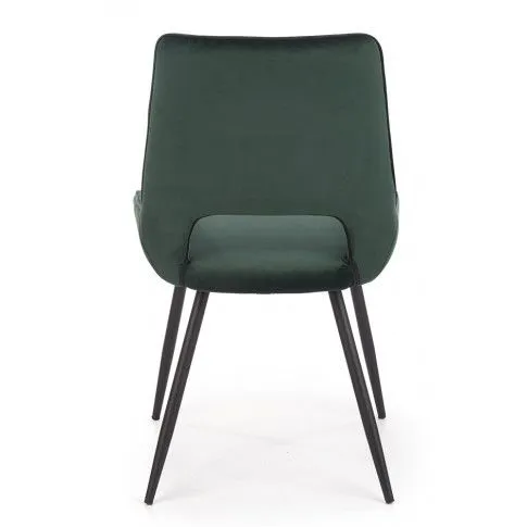 Szczegółowe zdjęcie nr 9 produktu Zielone eleganckie krzesło welurowe - Adina