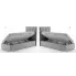 Szczegółowe zdjęcie nr 6 produktu Pojedyncze łóżko boxspring Rilla 90x200 - 58 kolorów