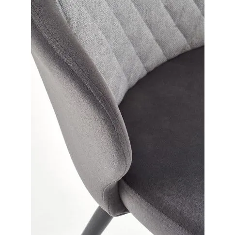 Szczegółowe zdjęcie nr 10 produktu Stylowe tapicerowane krzesło Luco - popiel