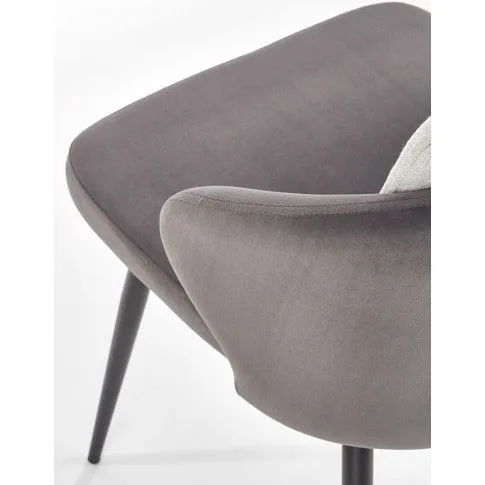 Szczegółowe zdjęcie nr 9 produktu Stylowe tapicerowane krzesło Luco - popiel