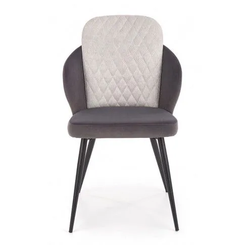 Szczegółowe zdjęcie nr 5 produktu Stylowe tapicerowane krzesło Luco - popiel