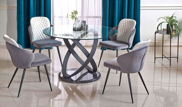 Produkt Stylowe tapicerowane krzesło Luco - popiel - zdjęcie numer 3