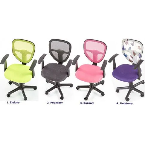 Zdjęcie fotel obrotowy dla dziewczynki w motyle Wazi | Edinos.pl