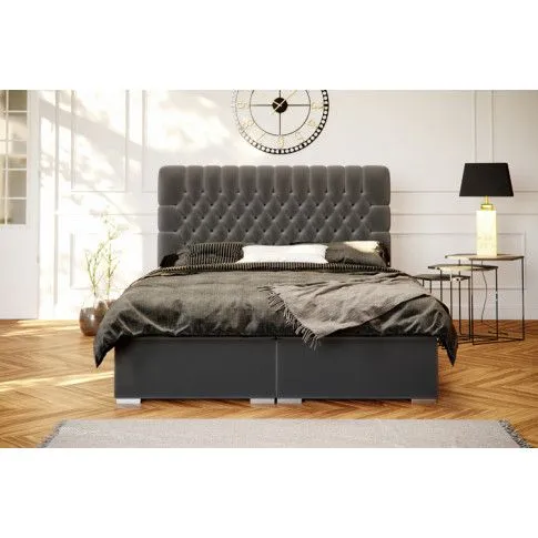 Szczegółowe zdjęcie nr 7 produktu Pojedyncze łóżko boxspring Stilla 90x200 - 40 kolorów