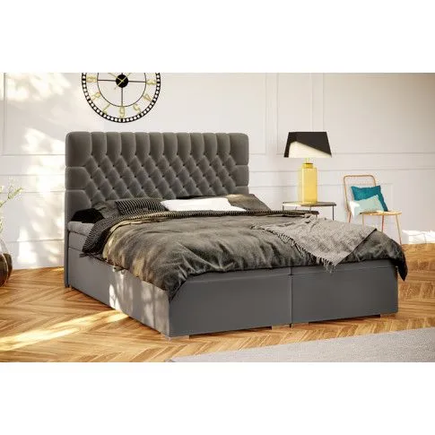 Szczegółowe zdjęcie nr 8 produktu Pojedyncze łóżko boxspring Stilla 90x200 - 32 kolory