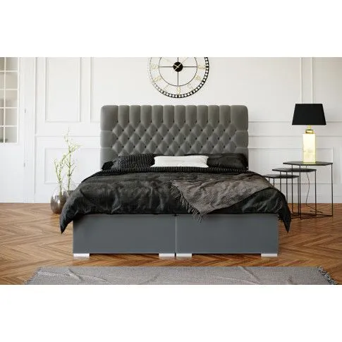 Szczegółowe zdjęcie nr 9 produktu Pojedyncze łóżko boxspring Stilla 90x200 - 32 kolory