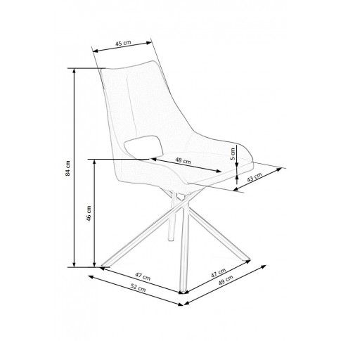 Szczegółowe zdjęcie nr 5 produktu Industrialne krzesło Irda - popiel