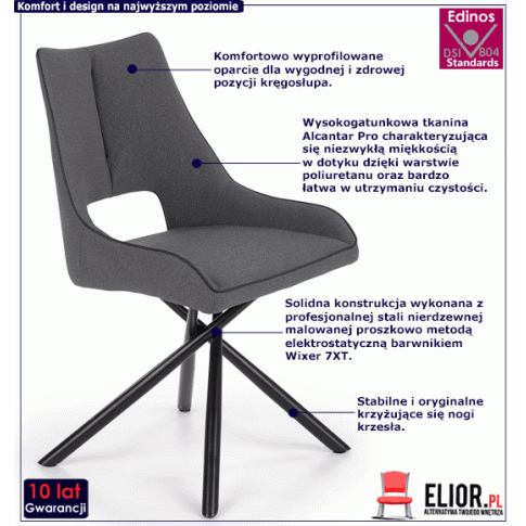 Fotografia Szare industrialne krzesło - Stiker z kategorii Krzesła wg koloru/stylu