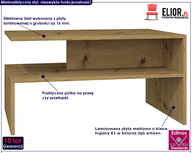Industrialna ława do salonu, loftu Avet
