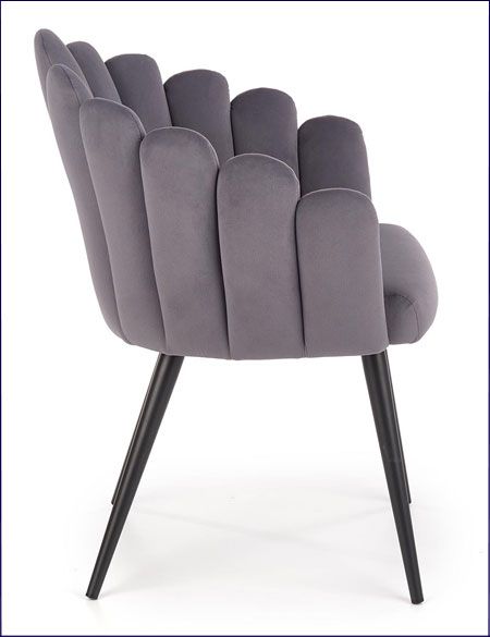 Produkt Eleganckie tapicerowane krzesło glamour Zusi - popiel - zdjęcie numer 2