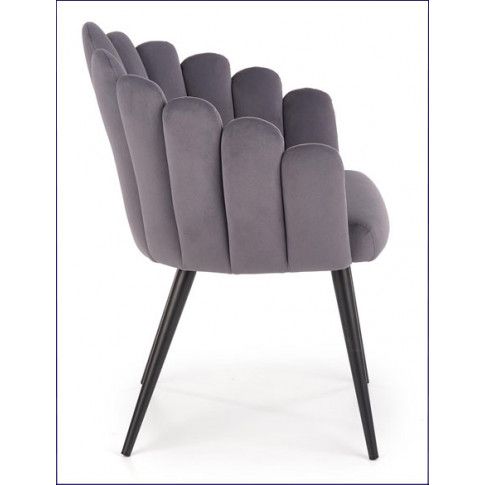 Zdjęcie popielate krzesło w stylu glamour Zusi - sklep Edinos.pl