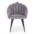 Szczegółowe zdjęcie nr 6 produktu Eleganckie tapicerowane krzesło glamour Zusi - popiel