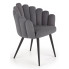 Zdjęcie produktu Eleganckie tapicerowane krzesło glamour Zusi - popiel.