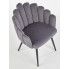 Szczegółowe zdjęcie nr 7 produktu Eleganckie tapicerowane krzesło glamour Zusi - popiel