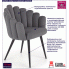 Fotografia Eleganckie tapicerowane krzesło glamour Zusi - popiel z kategorii Krzesła tapicerowane