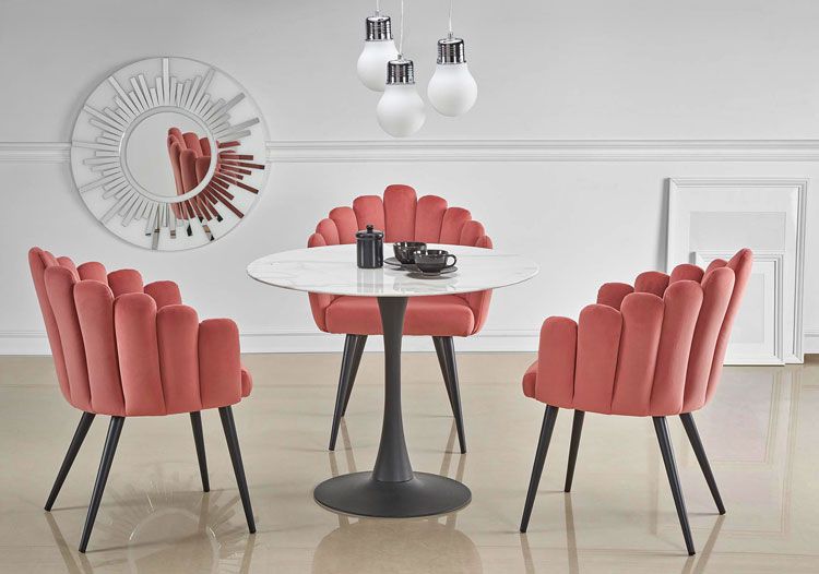 Produkt Eleganckie tapicerowane krzesło glamour Zusi - popiel - zdjęcie numer 3