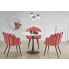 Szczegółowe zdjęcie nr 5 produktu Eleganckie tapicerowane krzesło glamour Zusi - popiel