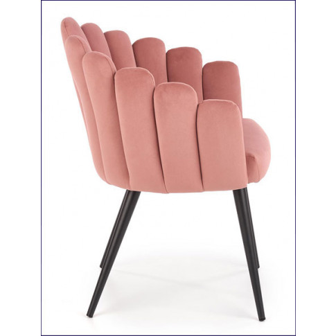 Zdjęcie różowe krzesło w stylu glamour Zusi - sklep Edinos.pl