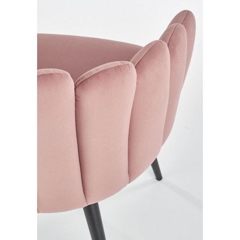 Szczegółowe zdjęcie nr 10 produktu Stylowe krzesło glamour Zusi - różowy