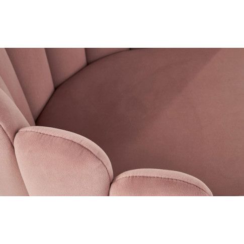 Szczegółowe zdjęcie nr 11 produktu Stylowe krzesło glamour Zusi - różowy