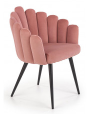 Stylowe krzesło glamour Zusi - różowy w sklepie Edinos.pl